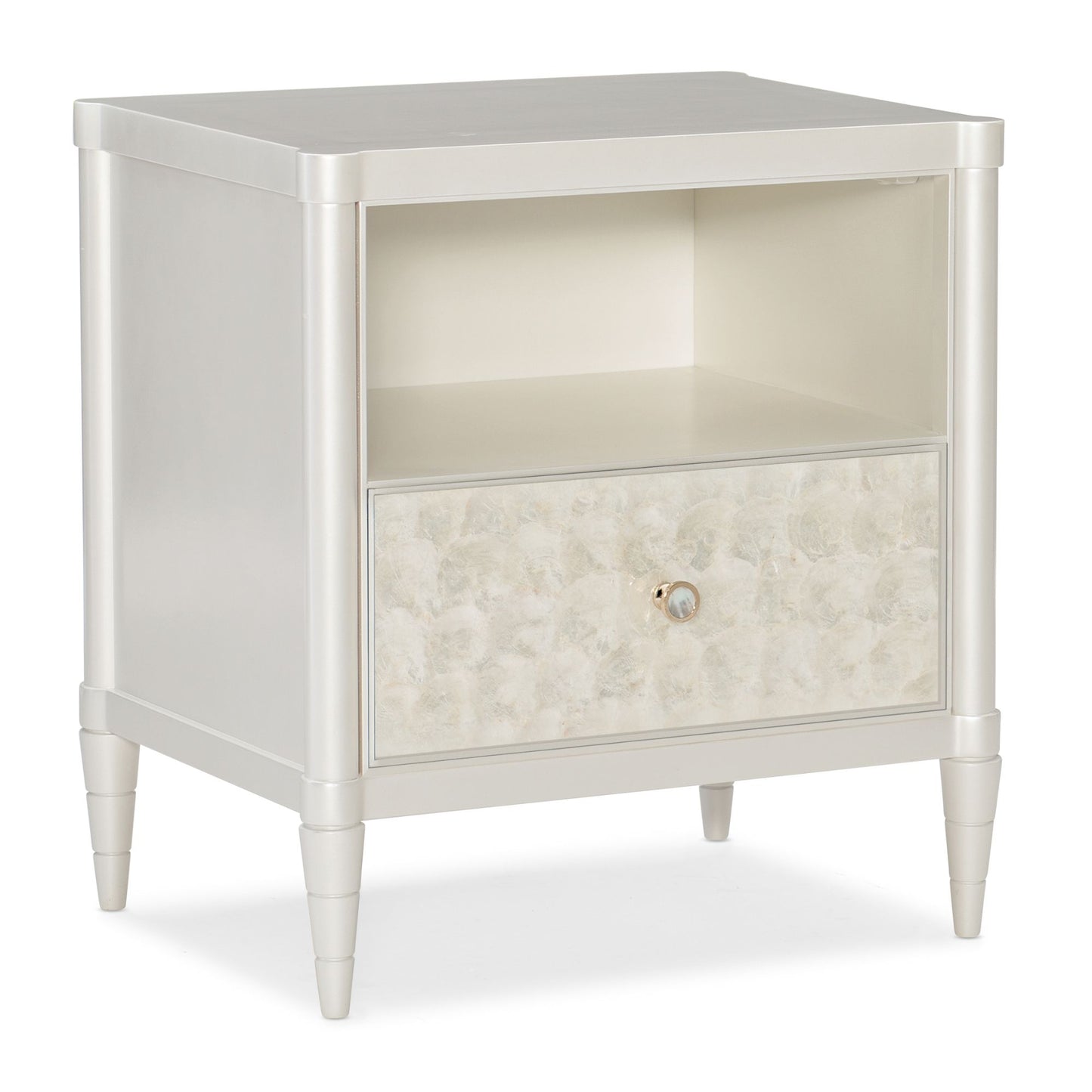 Caracole White Cap Bedside Table