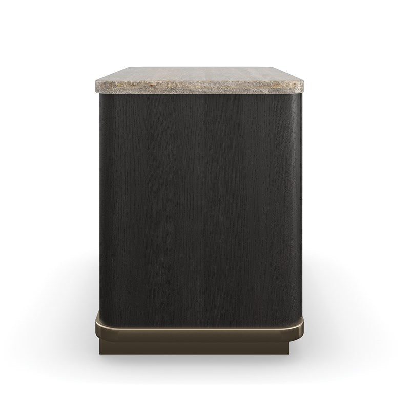 Caracole Rhythm Bedside Table in Black