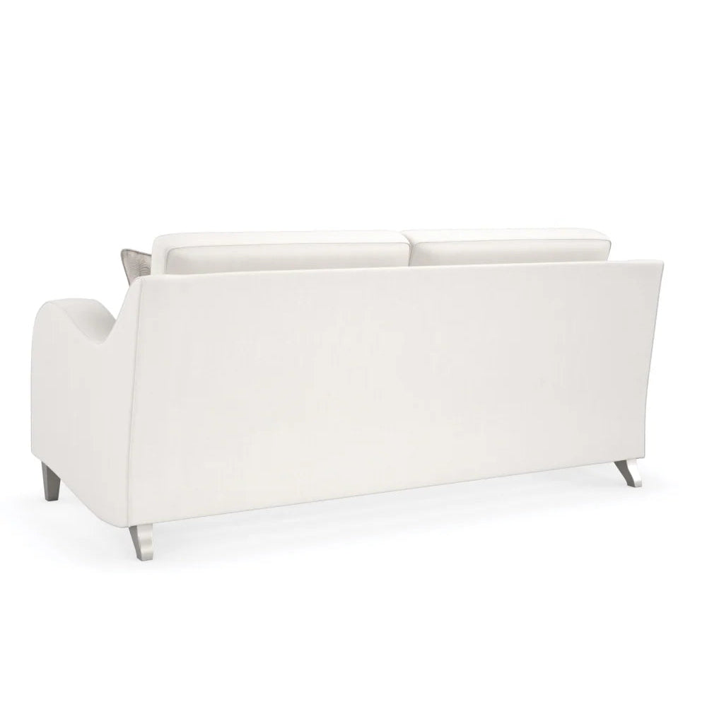 White Modern Classic Sofa  Caracole Victoria