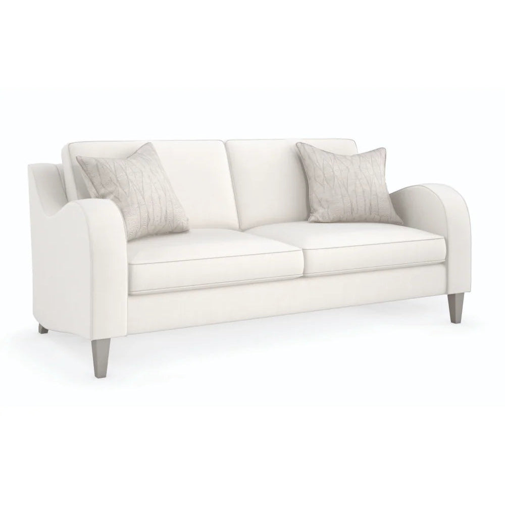 White Modern Classic Sofa  Caracole Victoria