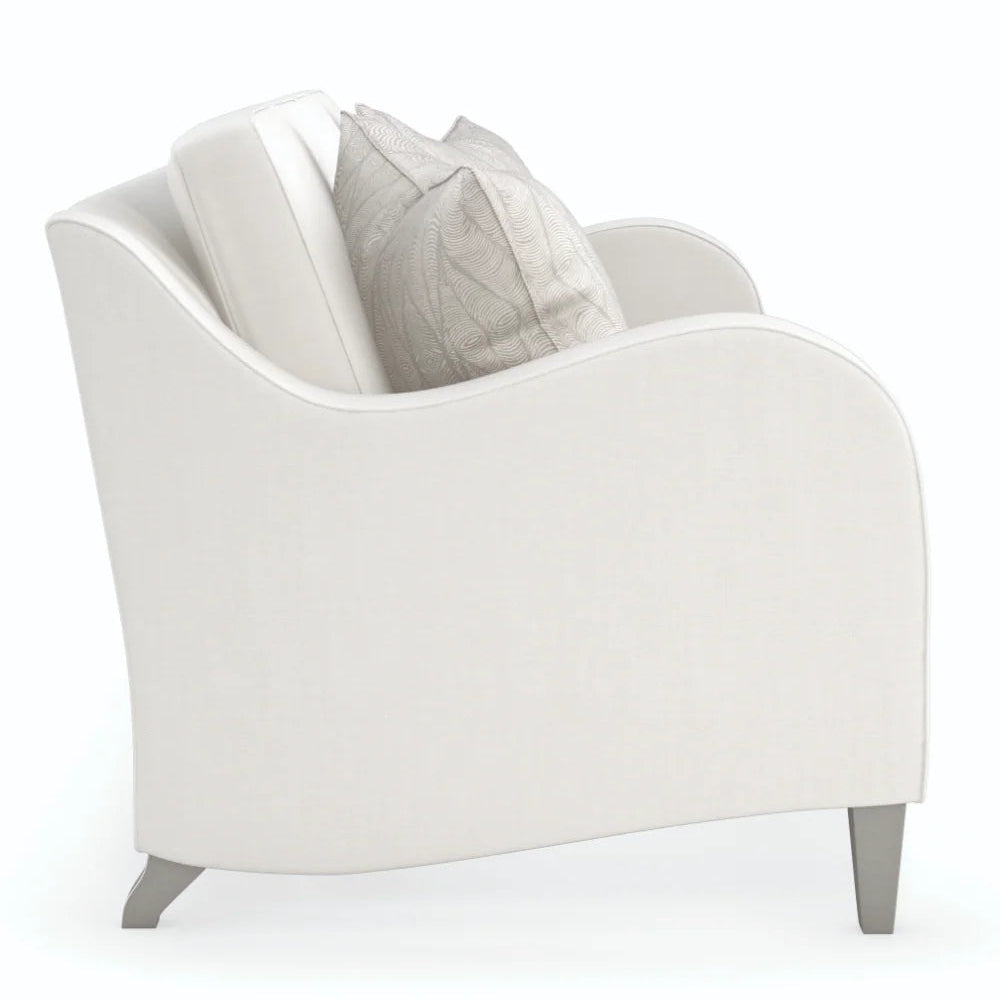 White Modern Classic Sofa  Caracole Victoria