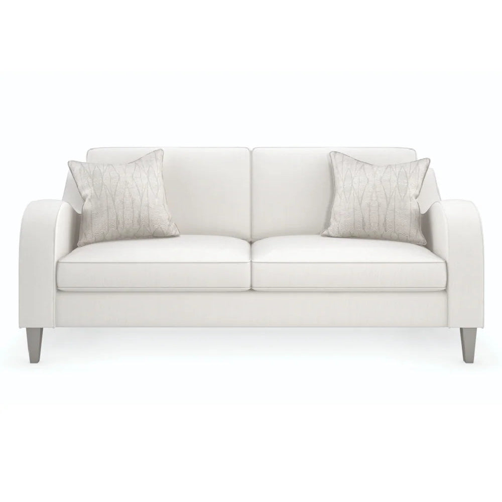 White Modern Classic Sofa  Caracole Victoria