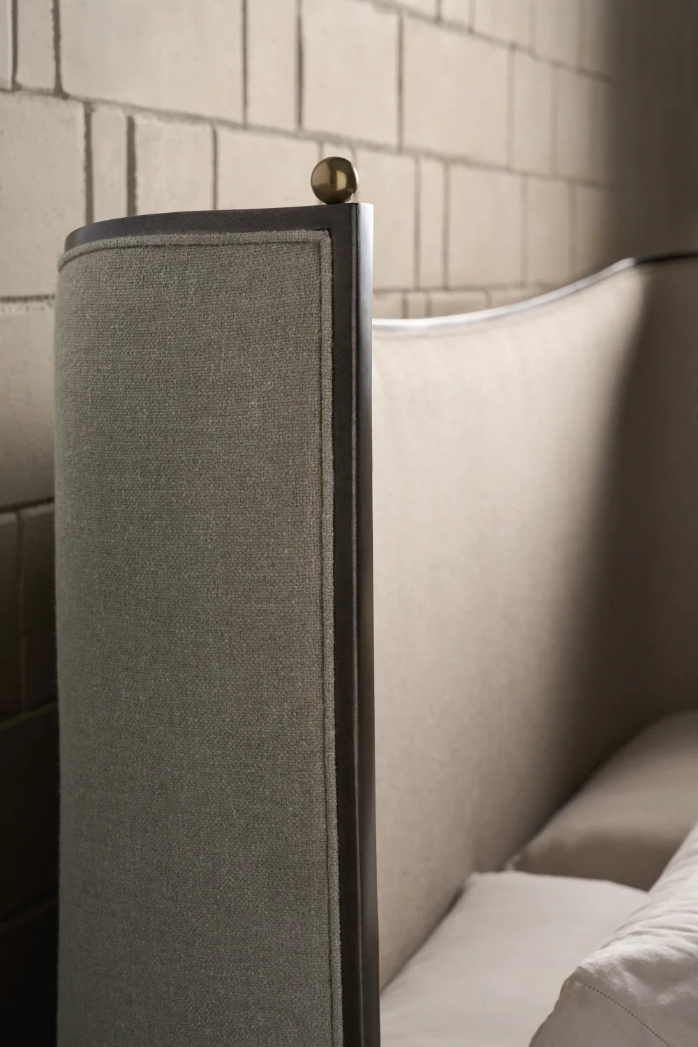 Curved Gray King Bed | Caracole Provence