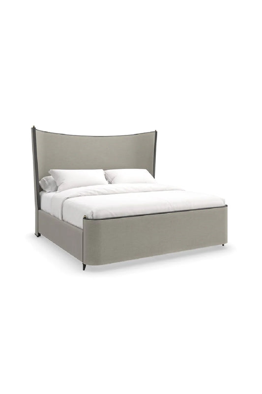 Curved Gray King Bed | Caracole Provence