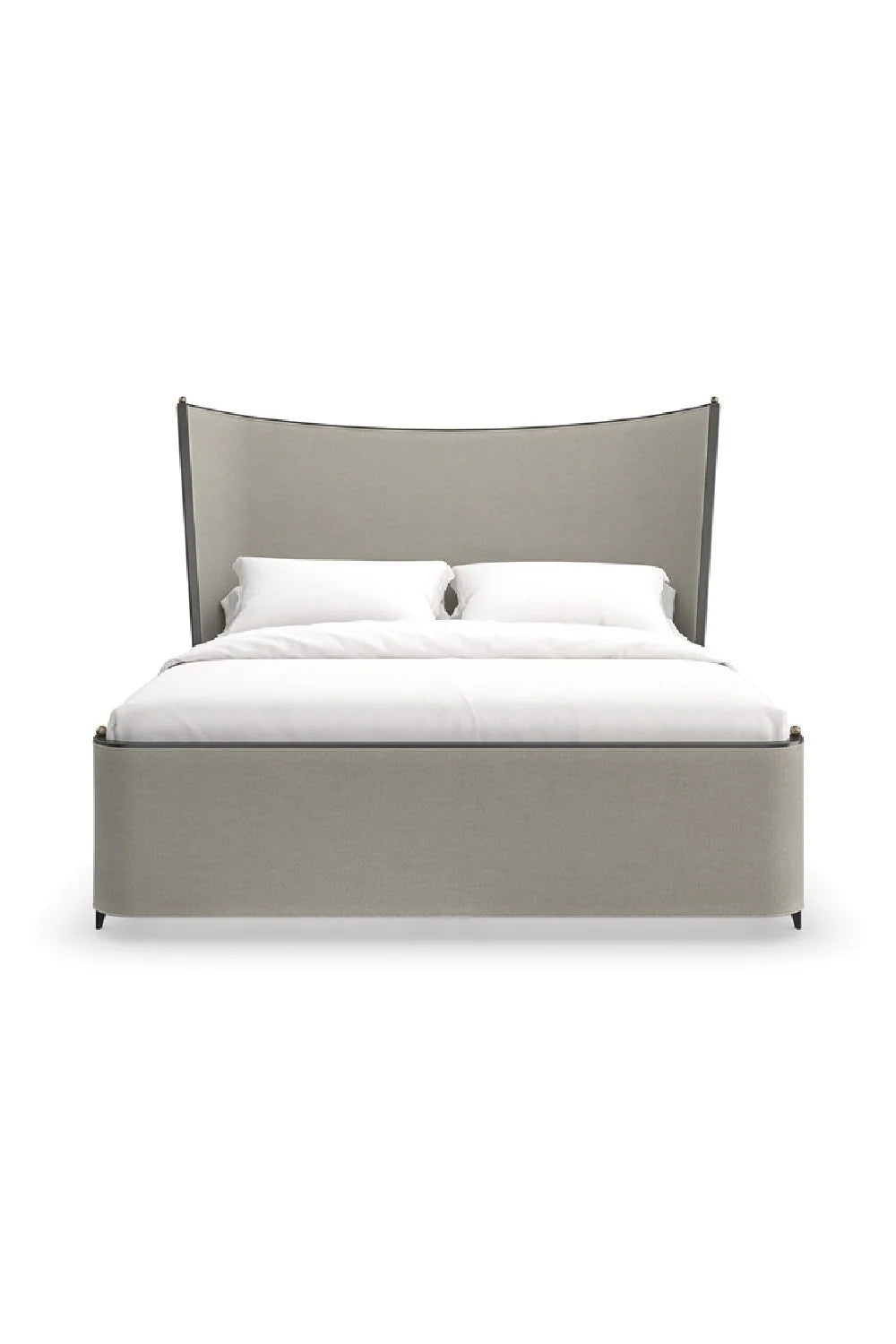 Curved Gray King Bed | Caracole Provence