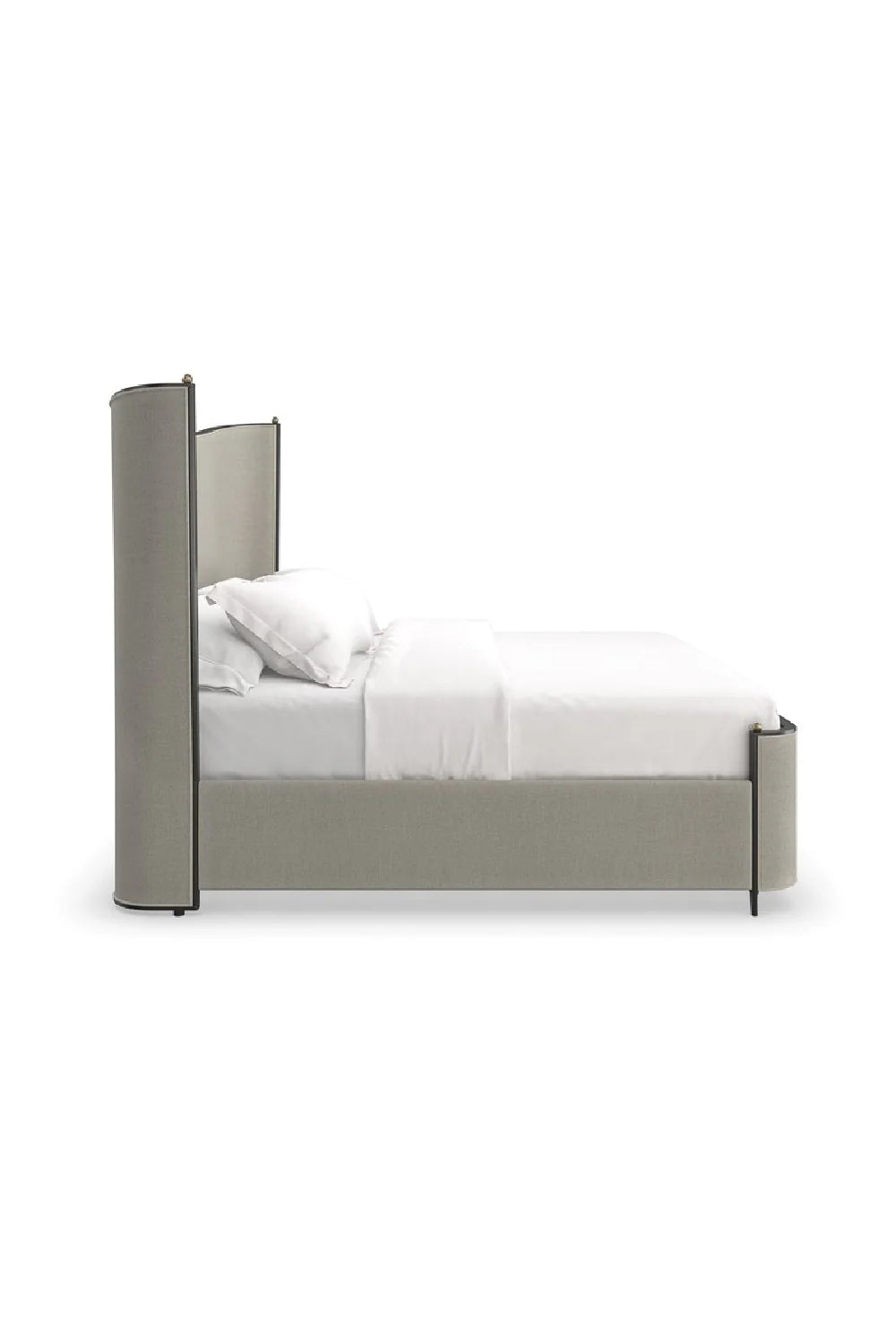 Curved Gray King Bed | Caracole Provence