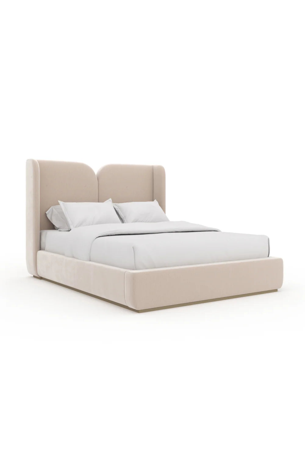 Ivory Velvet Bed | Caracole Oblique