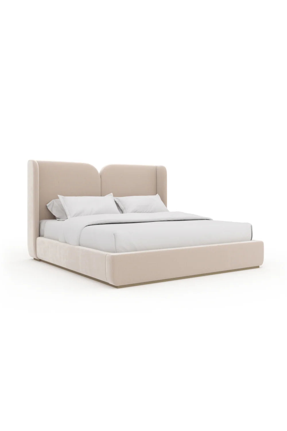 Ivory Velvet Bed | Caracole Oblique