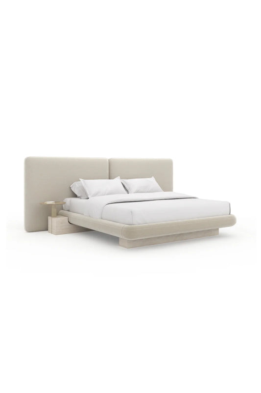 Ivory Velvet 2-Panel King Bed | Caracole Overlap