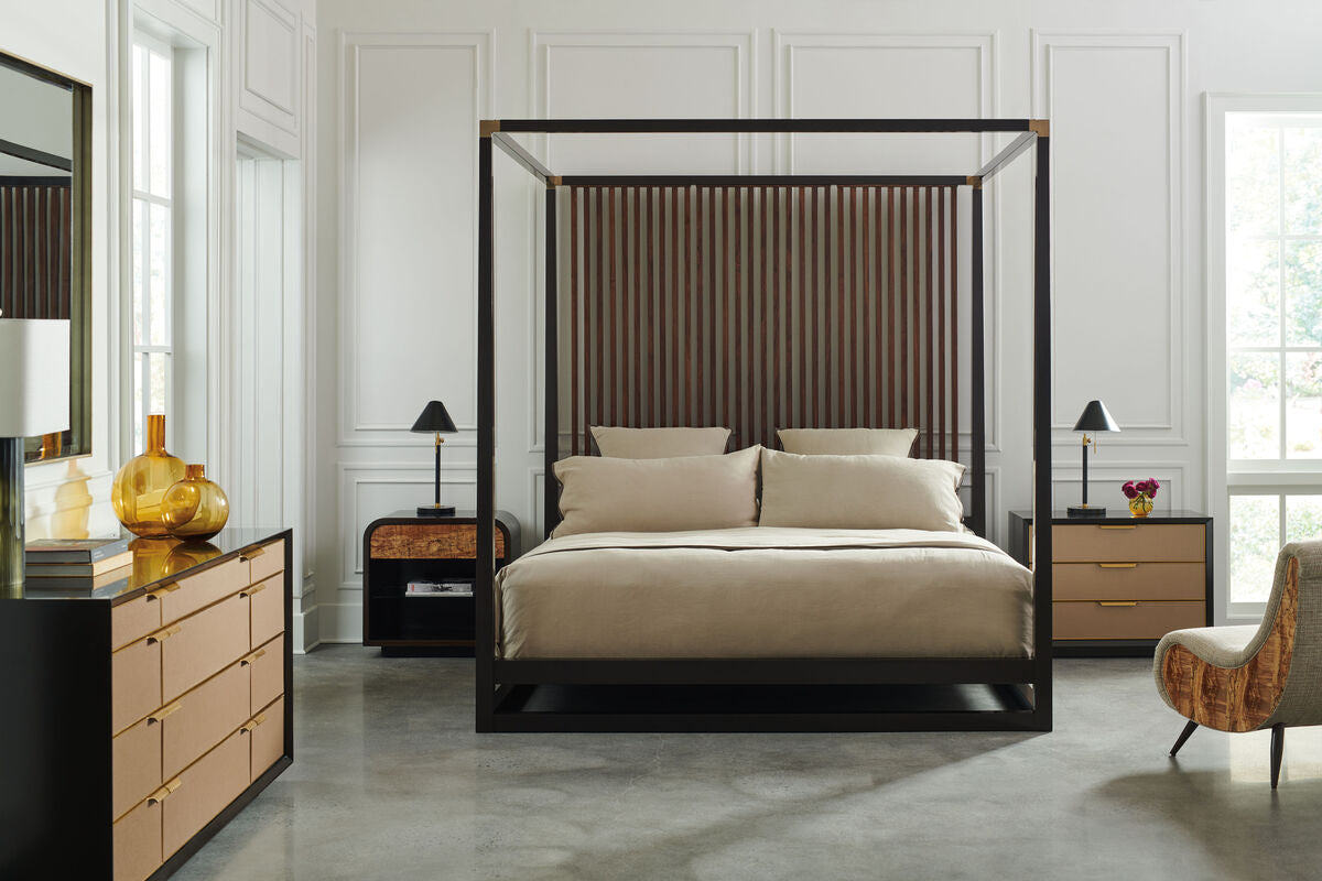 Caracole Pinstripe Us Queen Size Bed