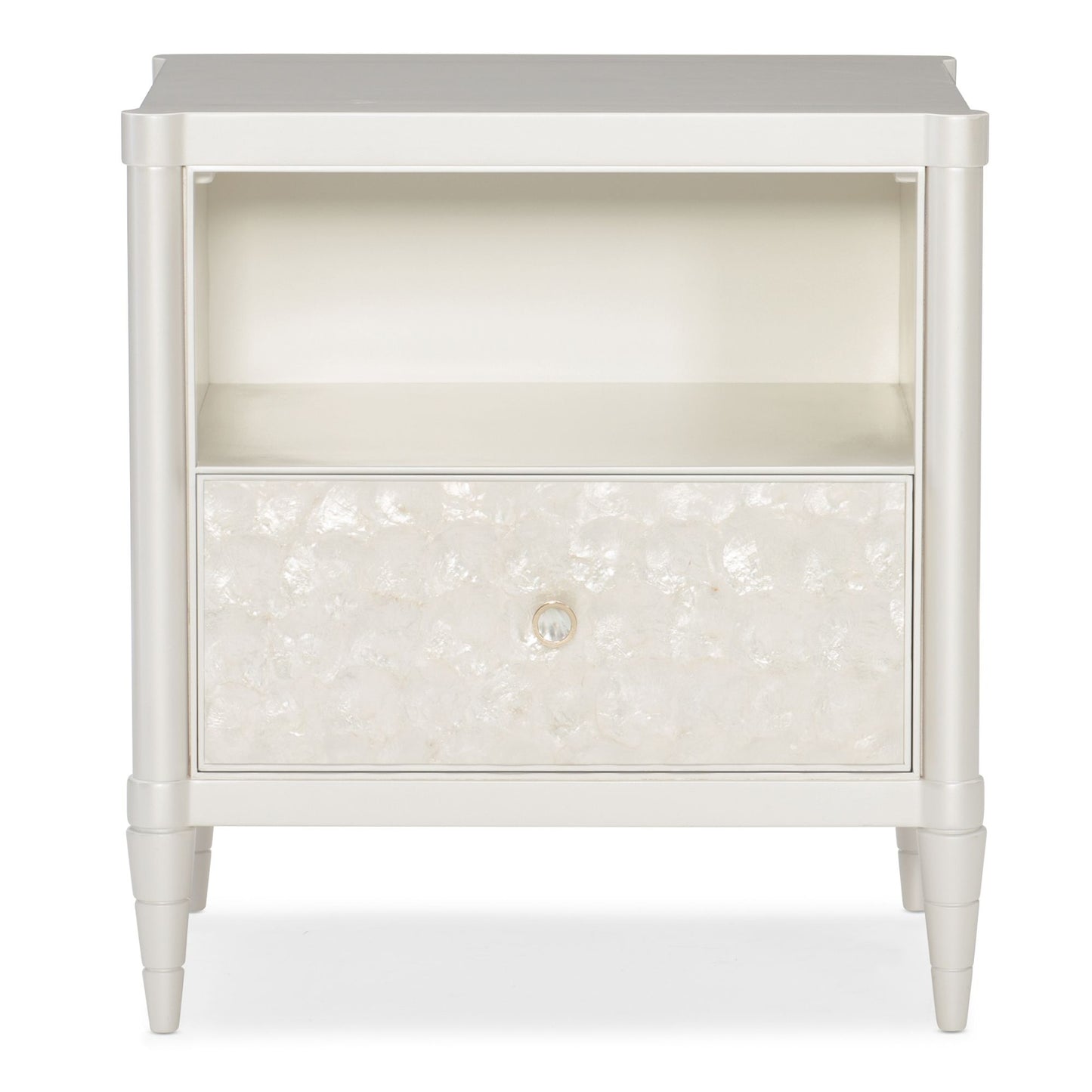 Caracole White Cap Bedside Table