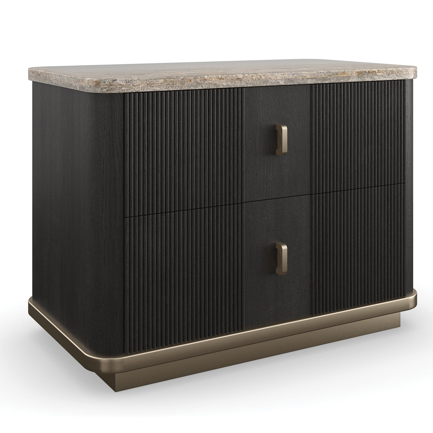 Caracole Rhythm Bedside Table in Black