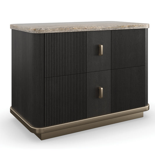 Caracole Rhythm Bedside Table in Black
