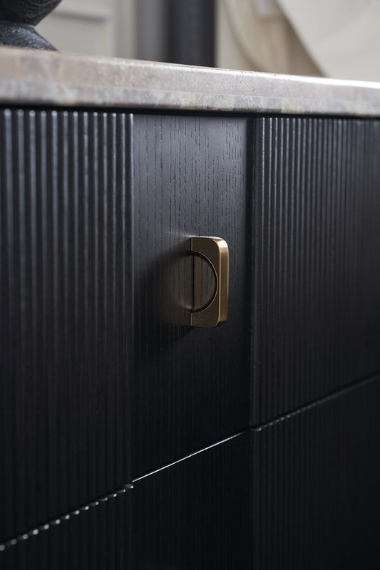 Caracole Rhythm Bedside Table in Black