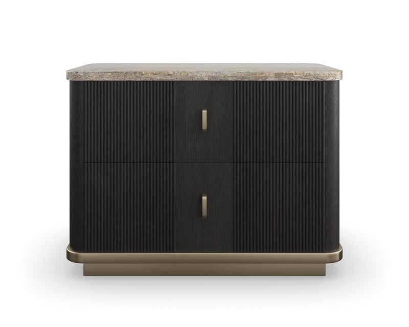 Caracole Rhythm Bedside Table in Black