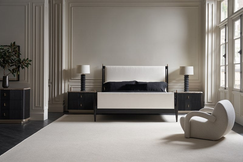 Caracole Rhythm Bedside Table in Black